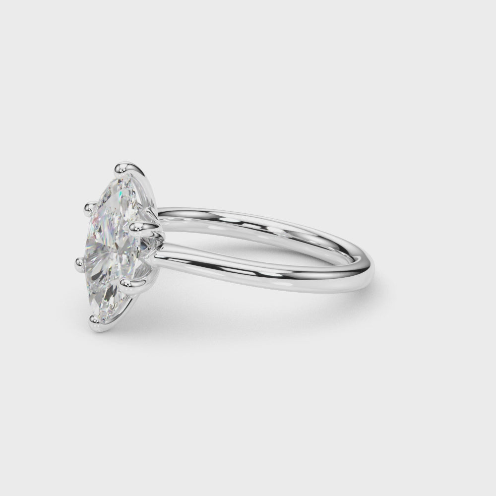 white gold, platinum | shape: marquise