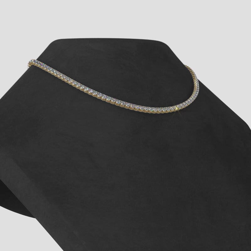 Load video: Four-Prong Diamond Tennis Necklace