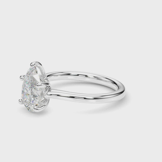 white gold, platinum | shape: pear