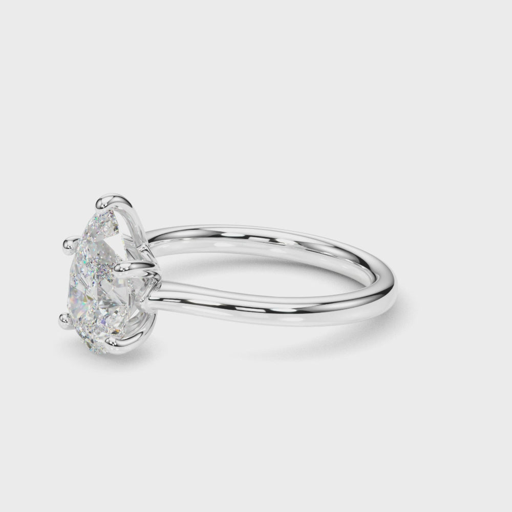 white gold, platinum | shape: pear