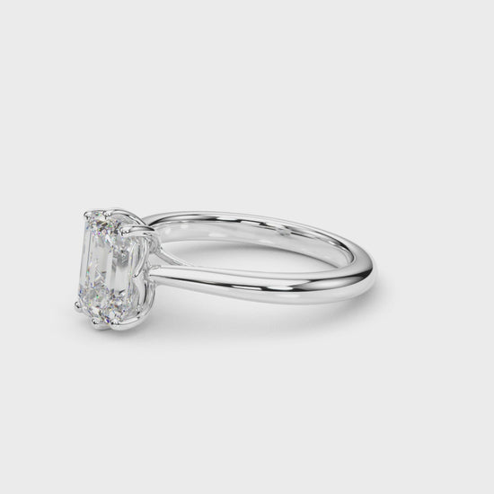 white gold, platinum | shape: emerald