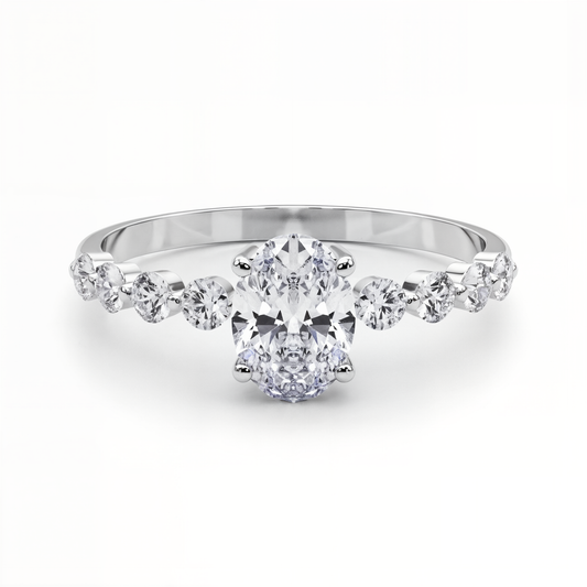 white gold, platinum | shape: oval