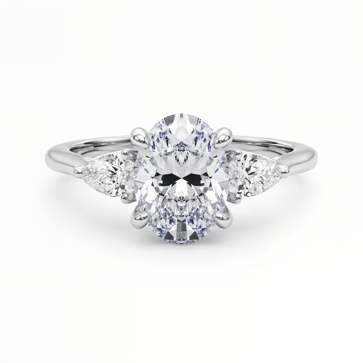 white gold, platinum | shape: oval