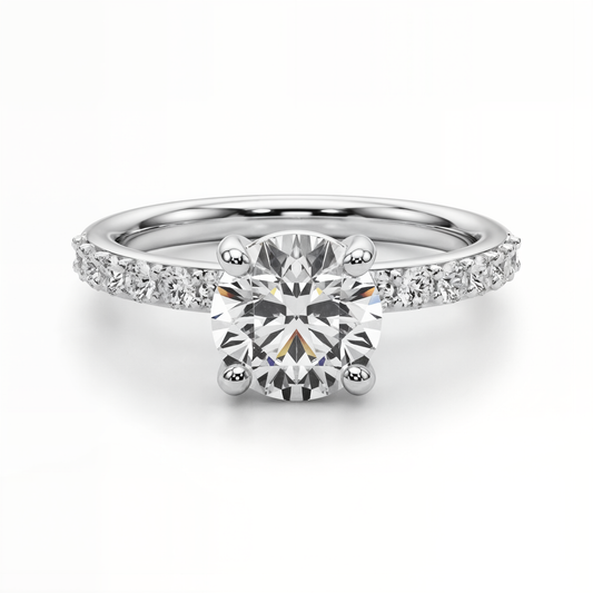 white gold, platinum | shape: round