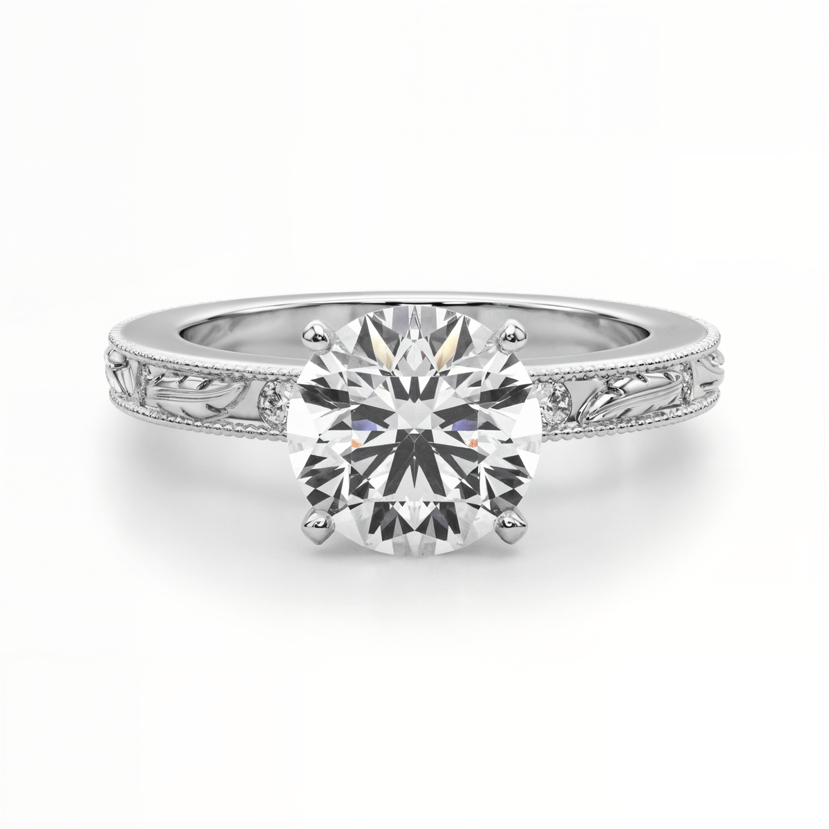 white gold, platinum | shape: round