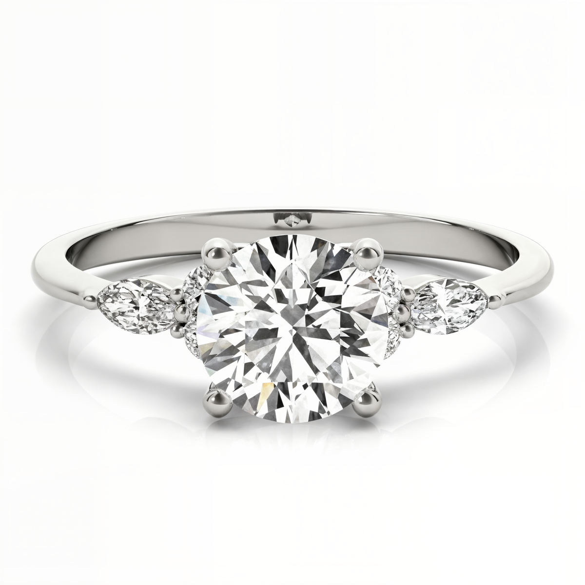 white gold, platinum | shape: round