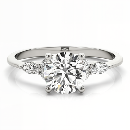 white gold, platinum | shape: round
