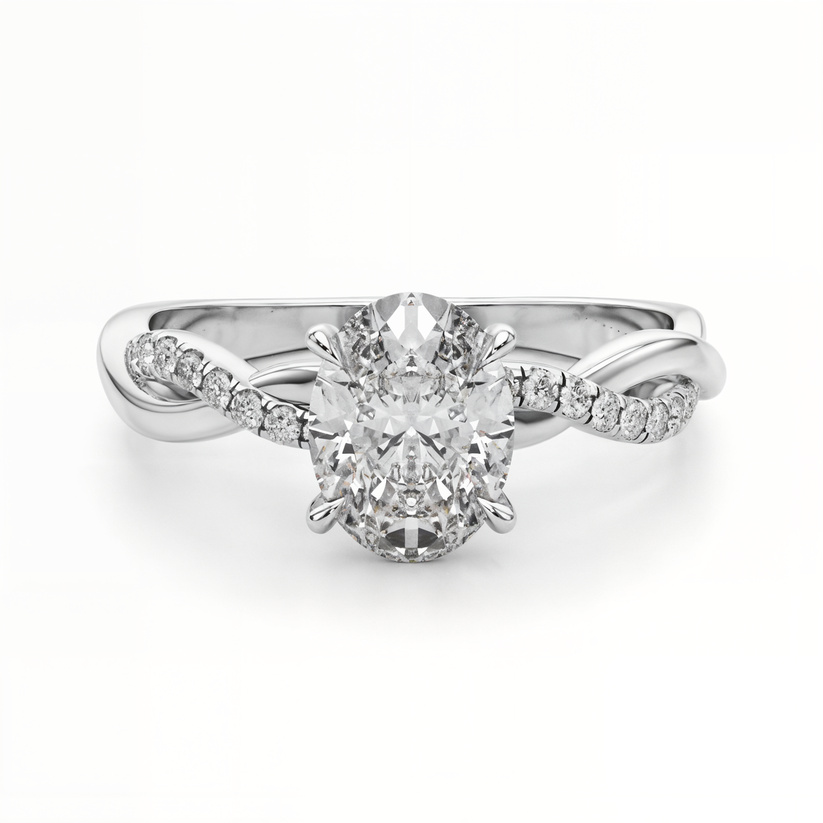 white gold, platinum | shape: oval