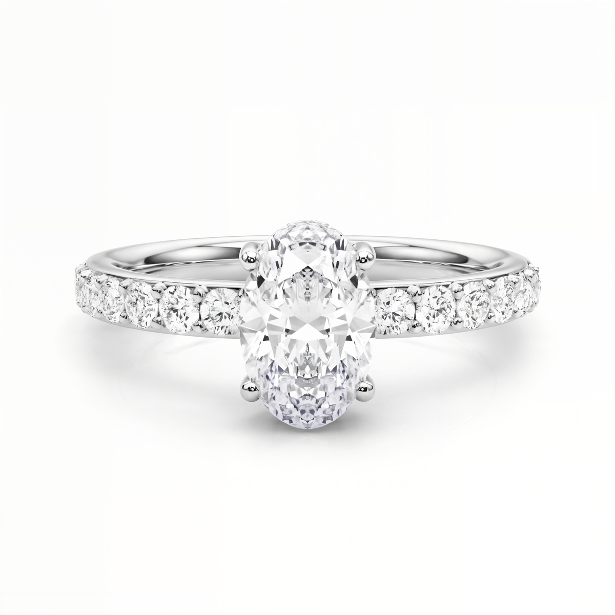 white gold, platinum | shape: oval