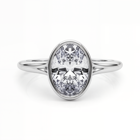 white gold, platinum | shape: oval