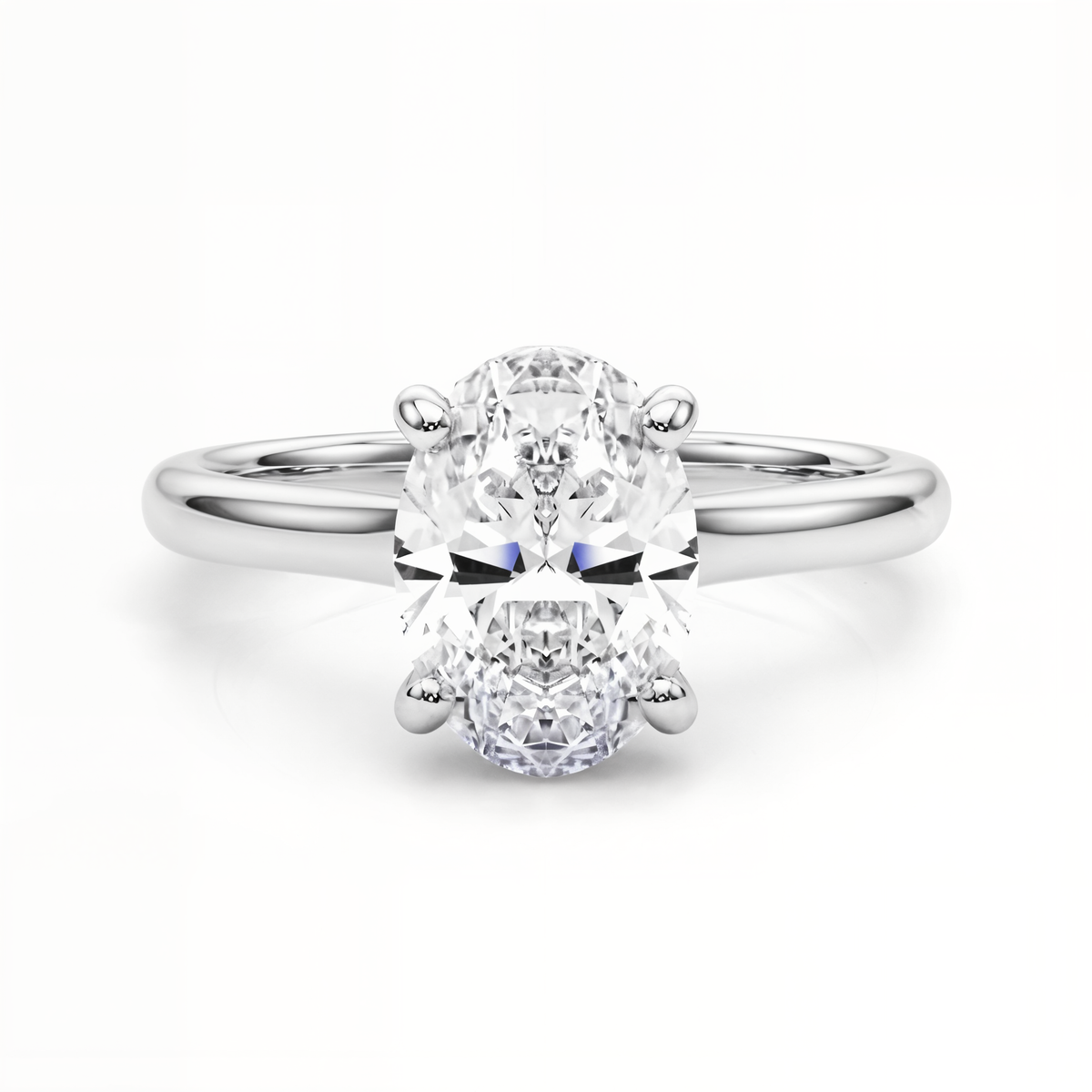 white gold, platinum | shape: oval