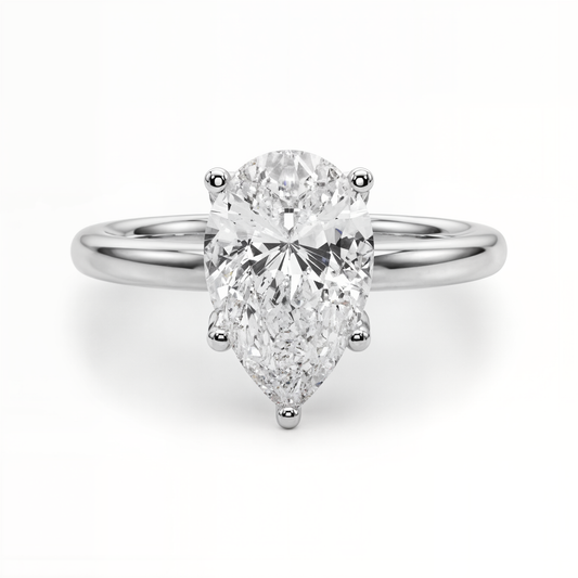 white gold, platinum | shape: pear