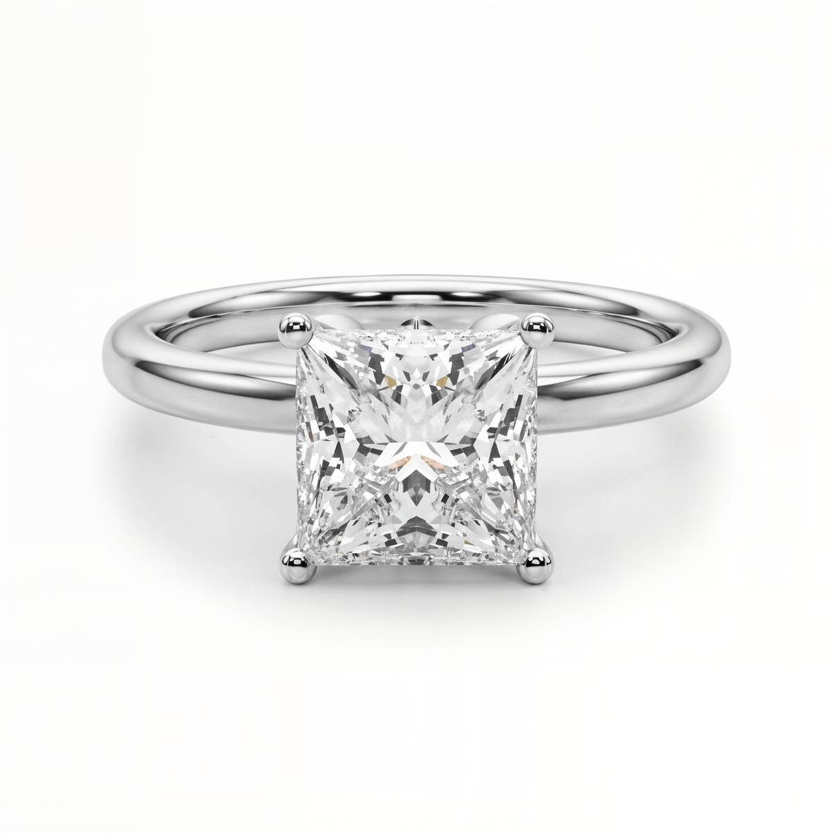 white gold, platinum | shape: princess