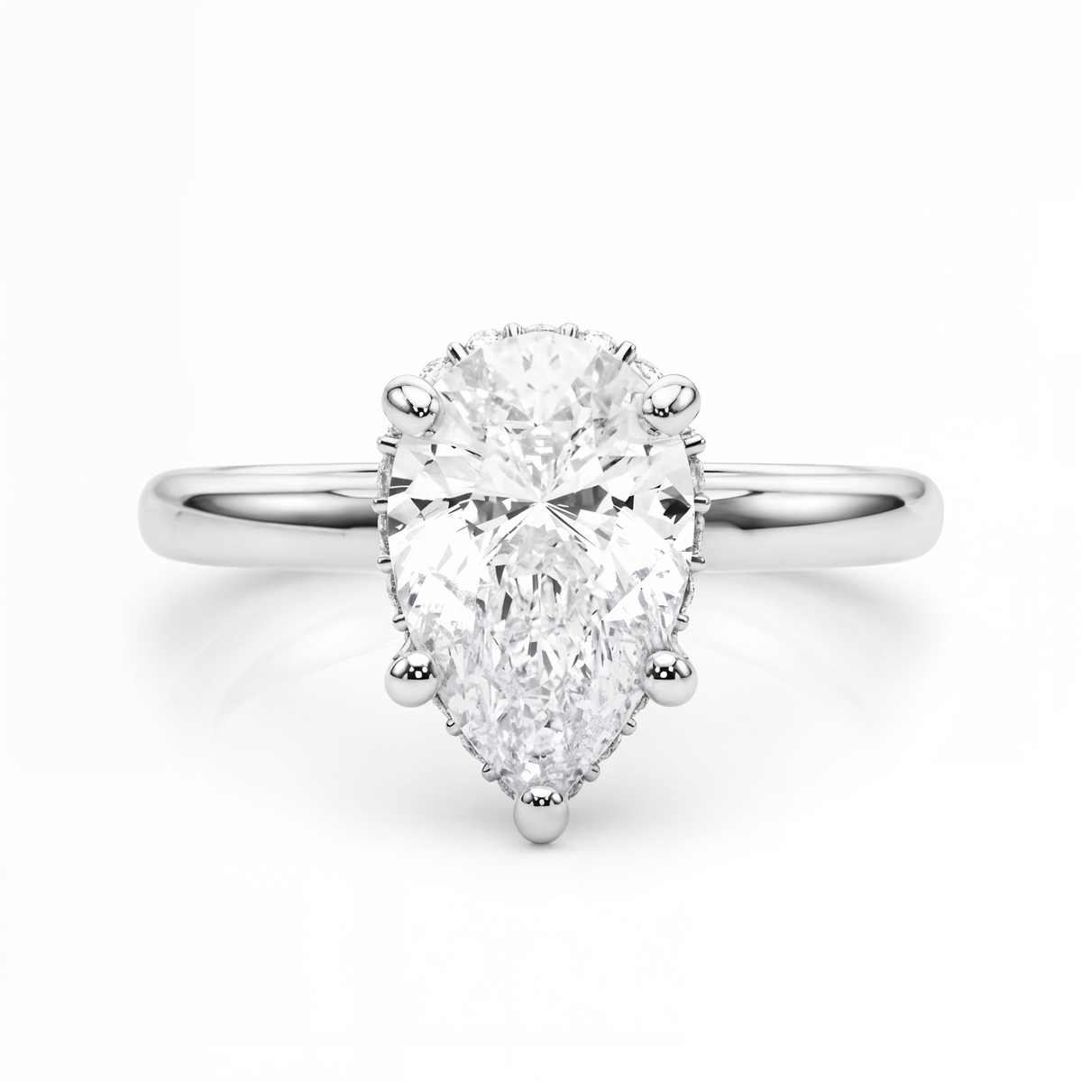 white gold, platinum | shape: pear