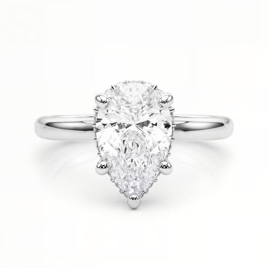 white gold, platinum | shape: pear
