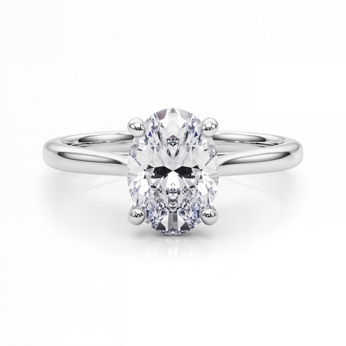 white gold, platinum | shape: oval