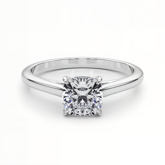 white gold, platinum | shape: cushion