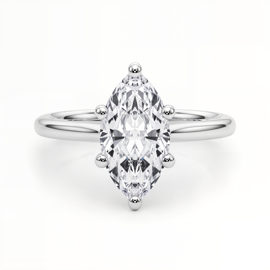 white gold, platinum | shape: marquise