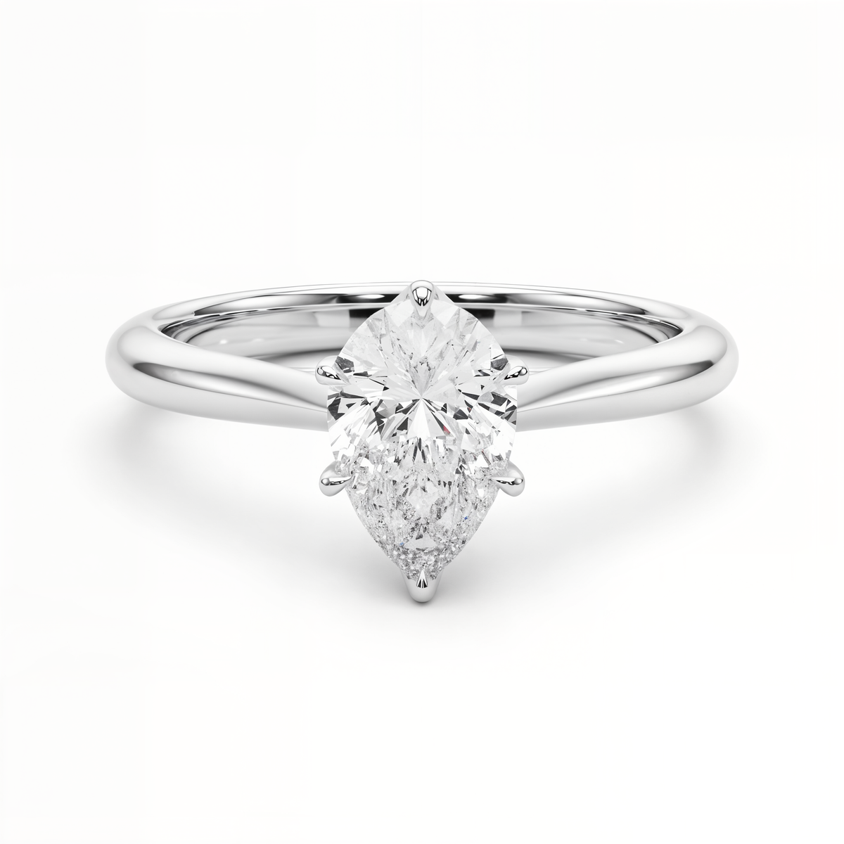 white gold, platinum | shape: pear
