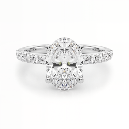 white gold, platinum | shape: oval