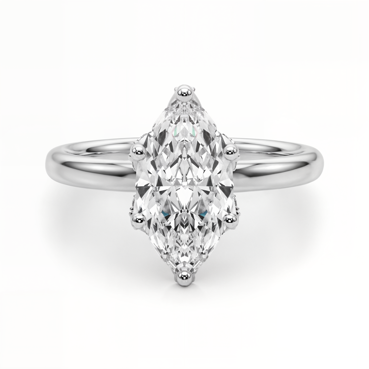 white gold, platinum | shape: marquise