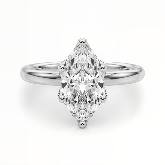 white gold, platinum | shape: marquise