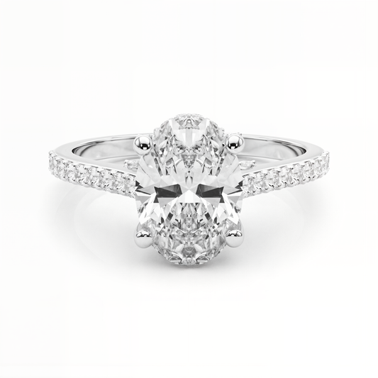 white gold, platinum | shape: oval