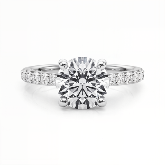 white gold, platinum | shape: round