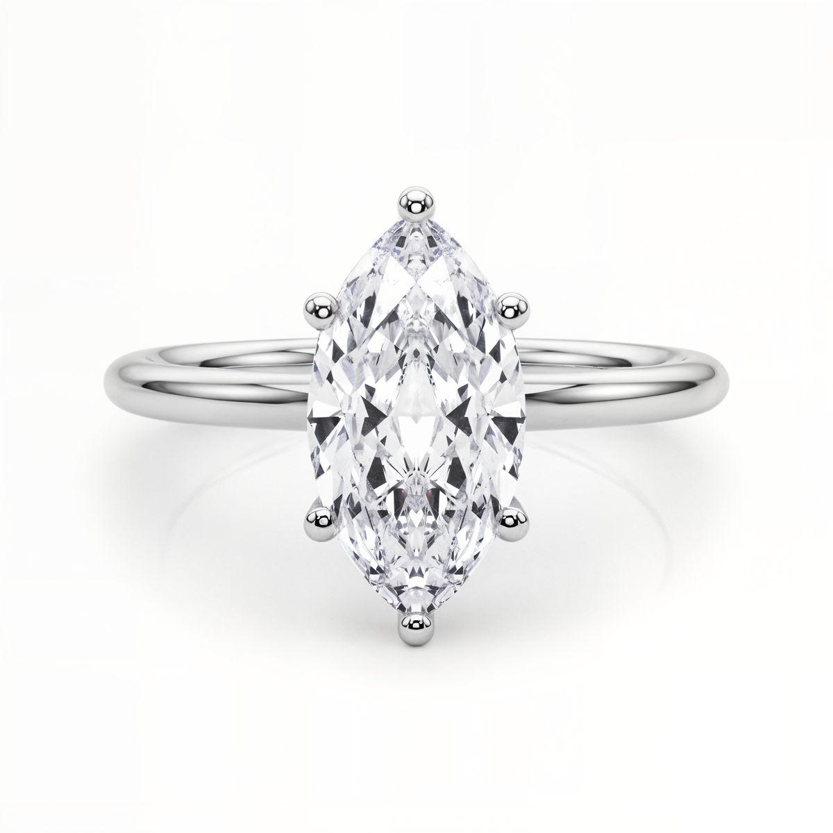 white gold, platinum | shape: marquise