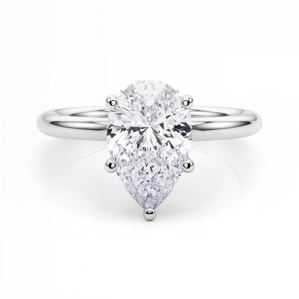 white gold, platinum | shape: pear