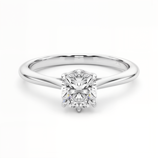 white gold, platinum | shape: cushion