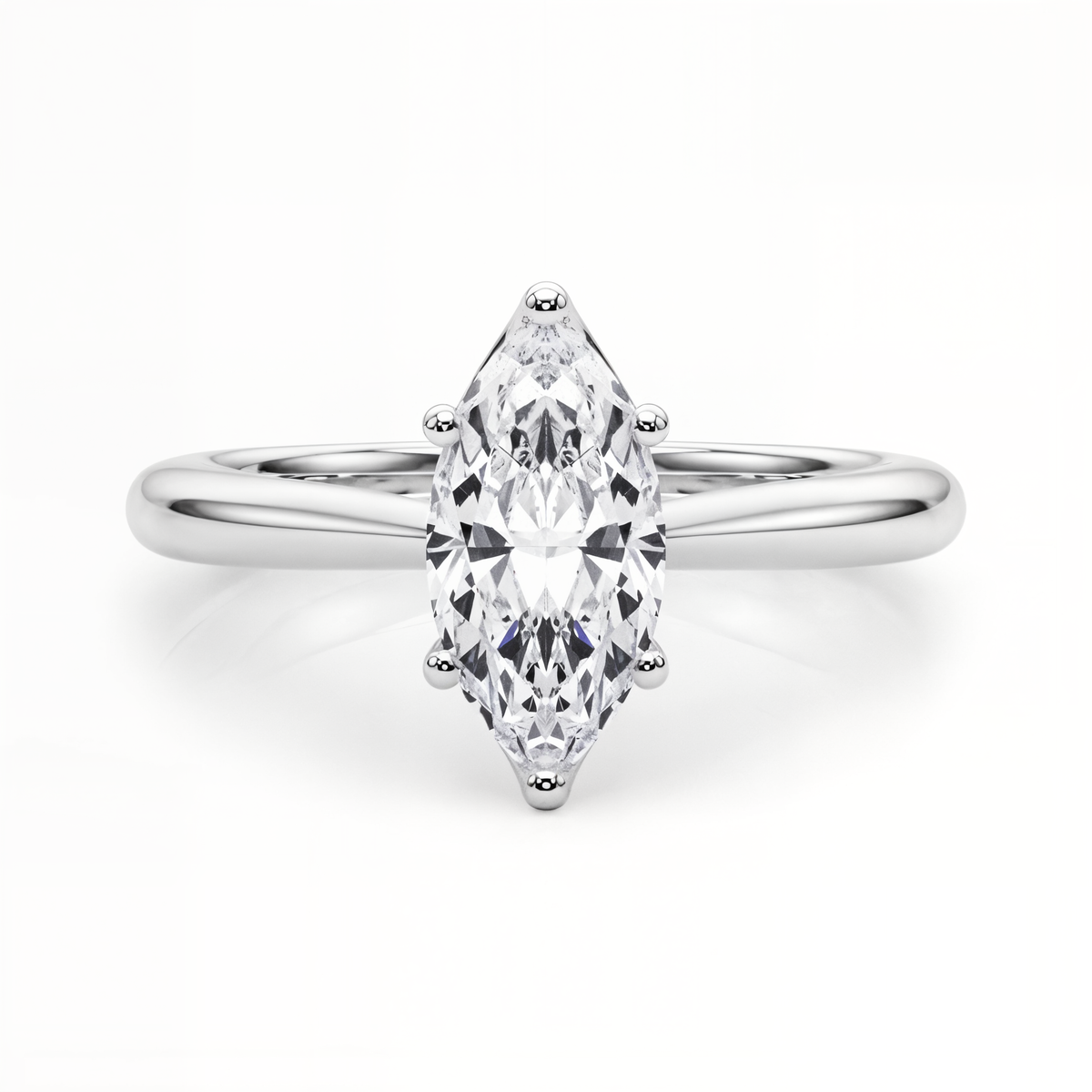 white gold, platinum | shape: marquise