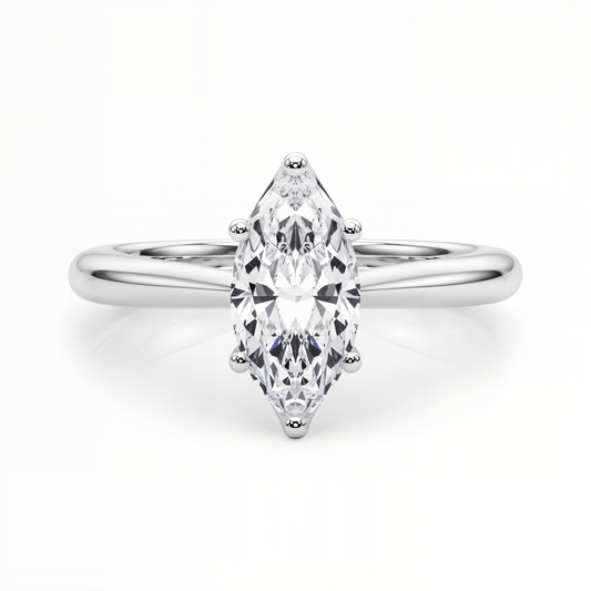 white gold, platinum | shape: marquise