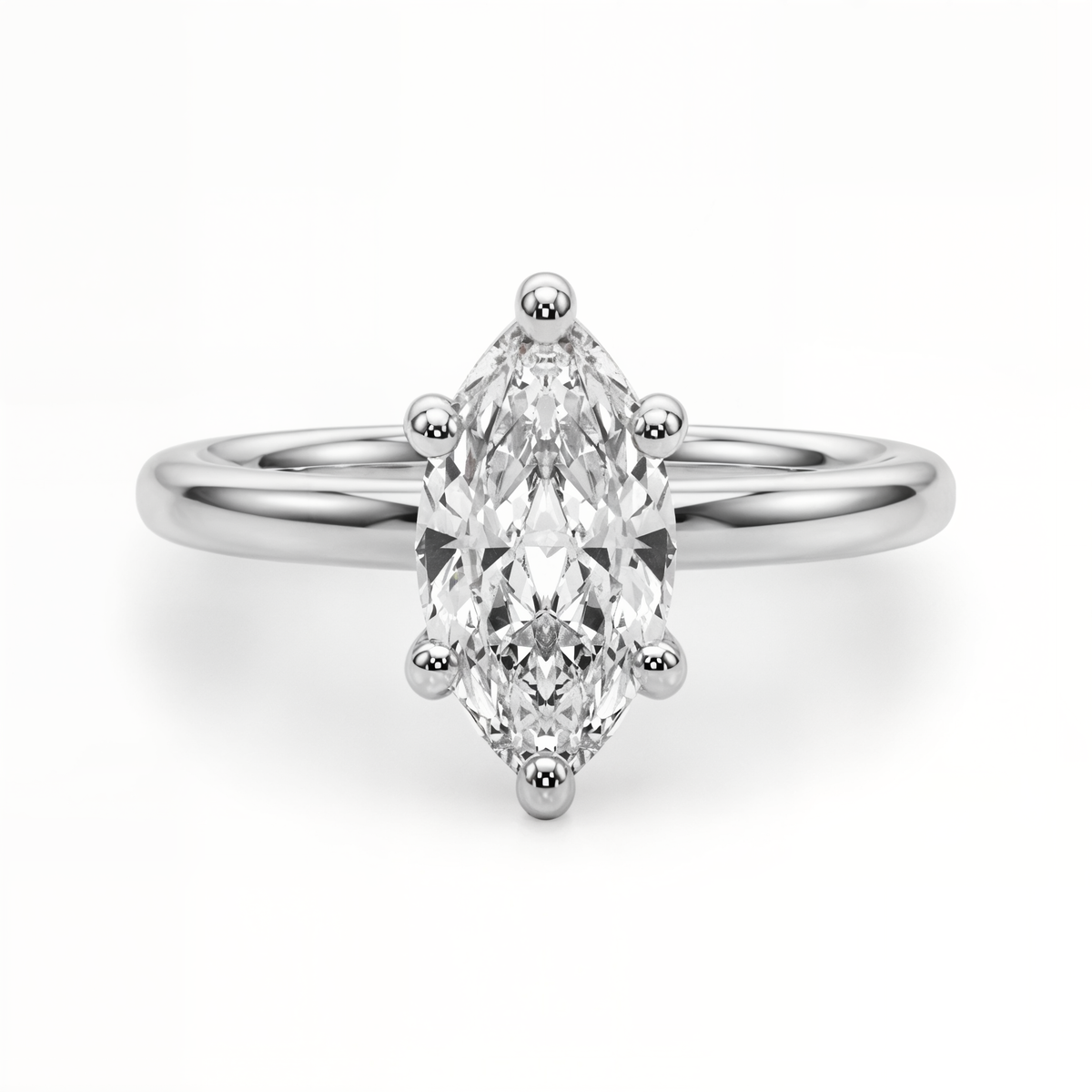 white gold, platinum | shape: marquise