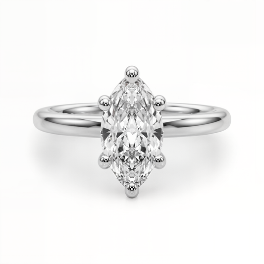white gold, platinum | shape: marquise