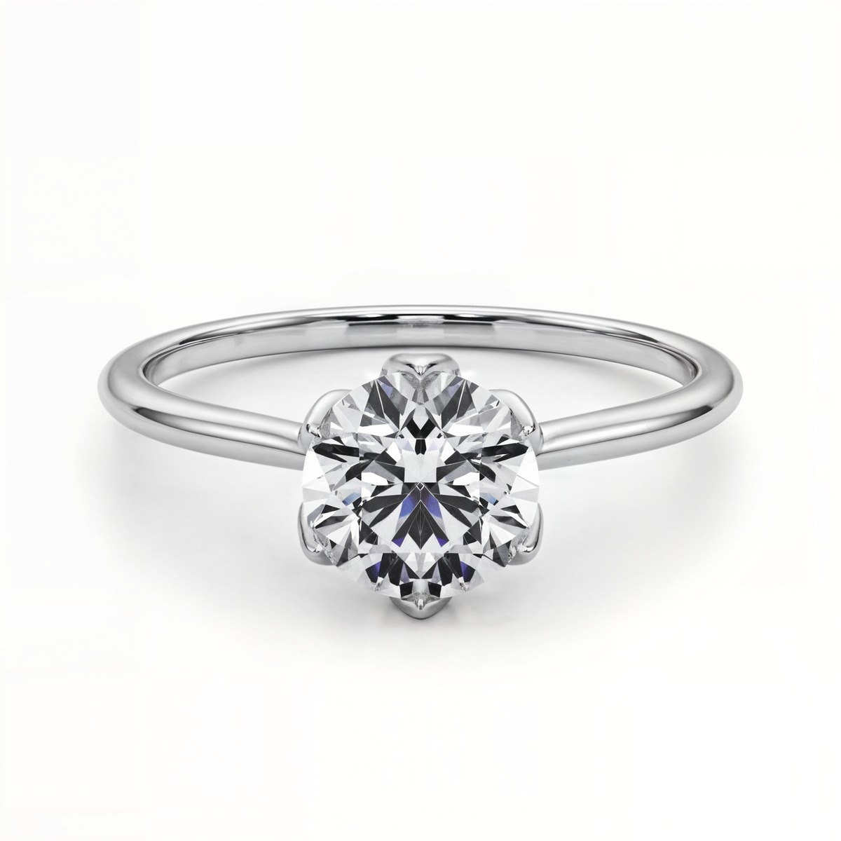 white gold, platinum | shape: round