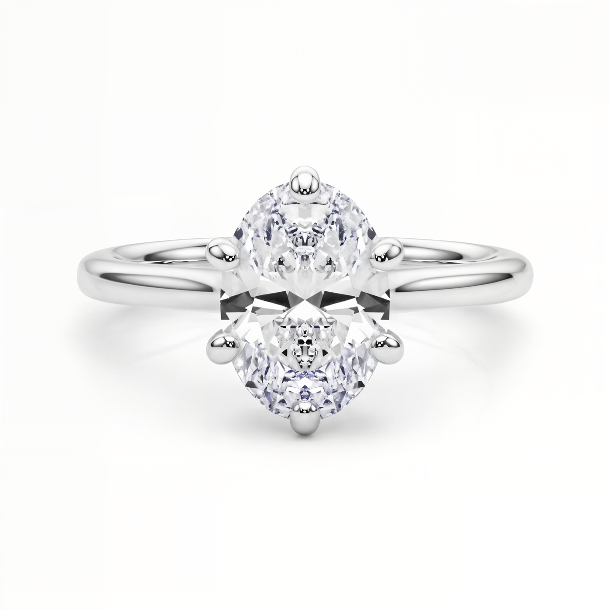 white gold, platinum | shape: oval