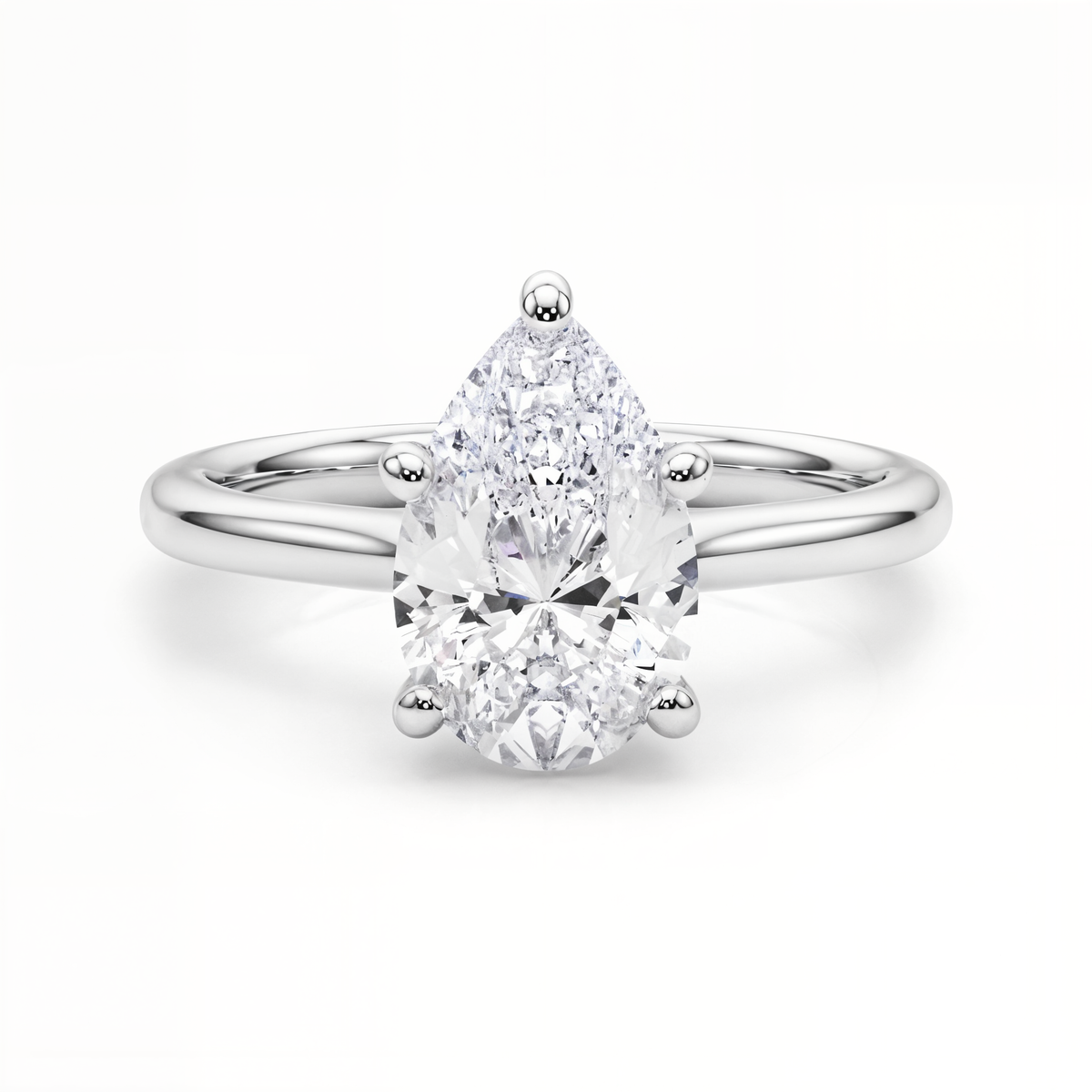 white gold, platinum | shape: pear