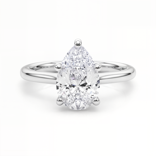 white gold, platinum | shape: pear