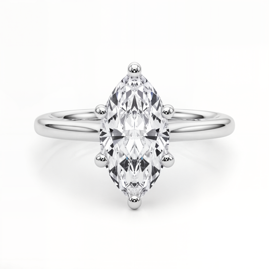 white gold, platinum | shape: marquise