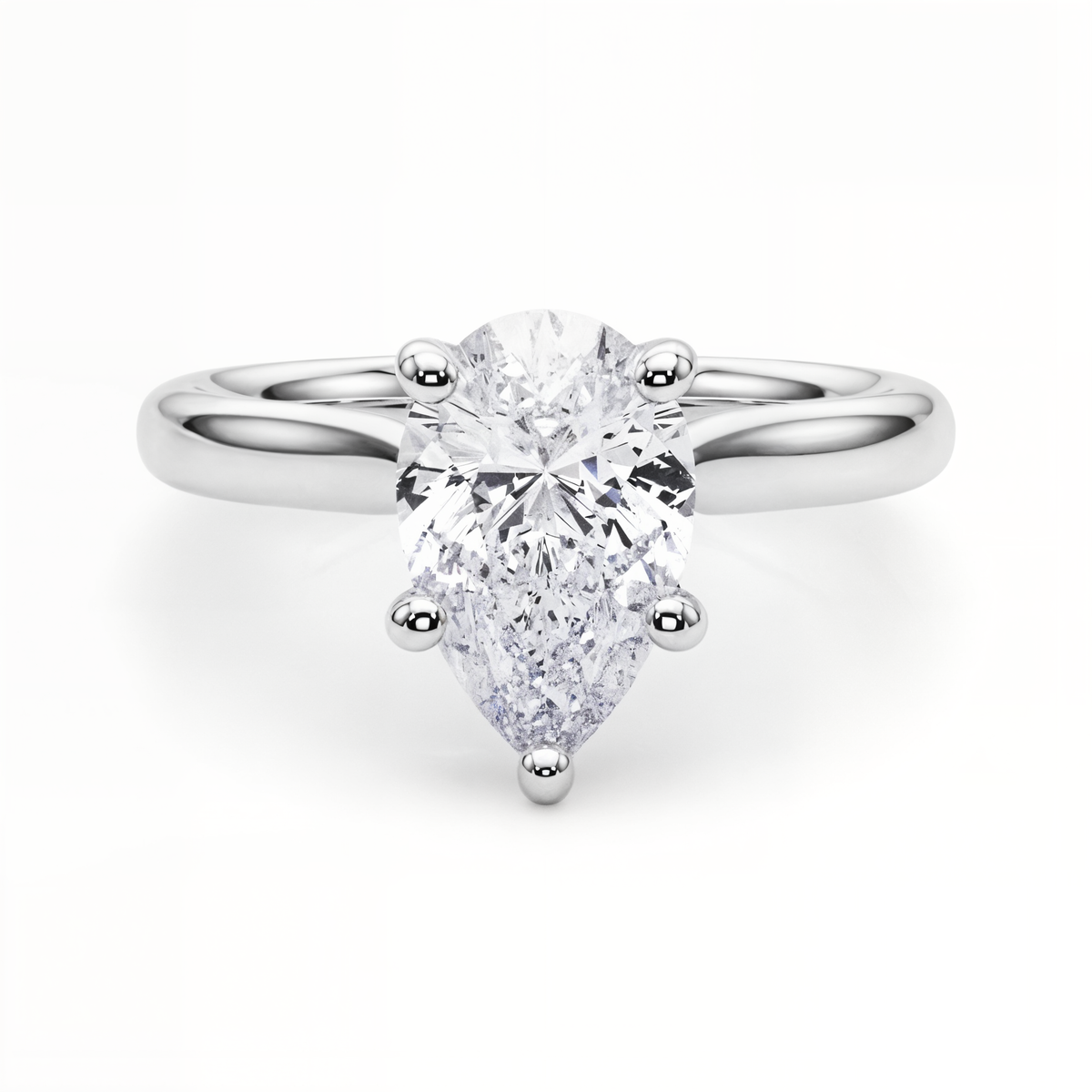 white gold, platinum | shape: pear