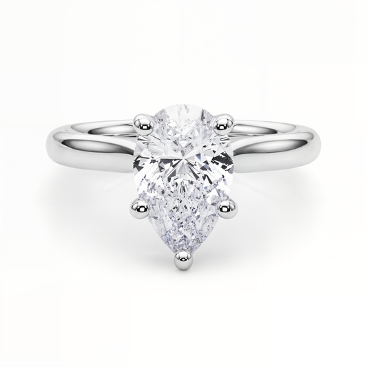 white gold, platinum | shape: pear