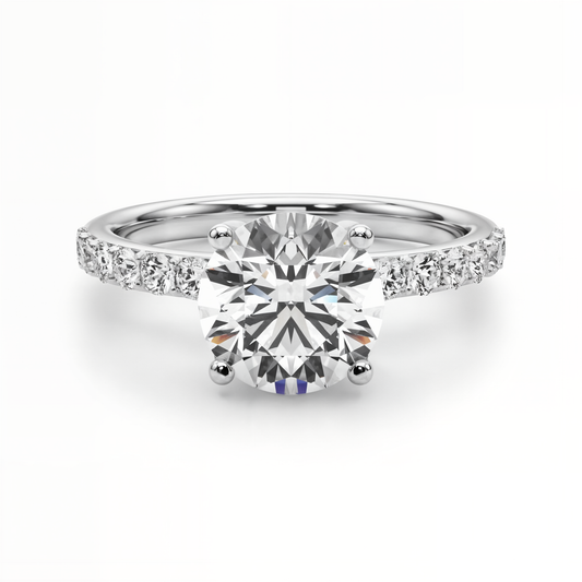 white gold, platinum | shape: round
