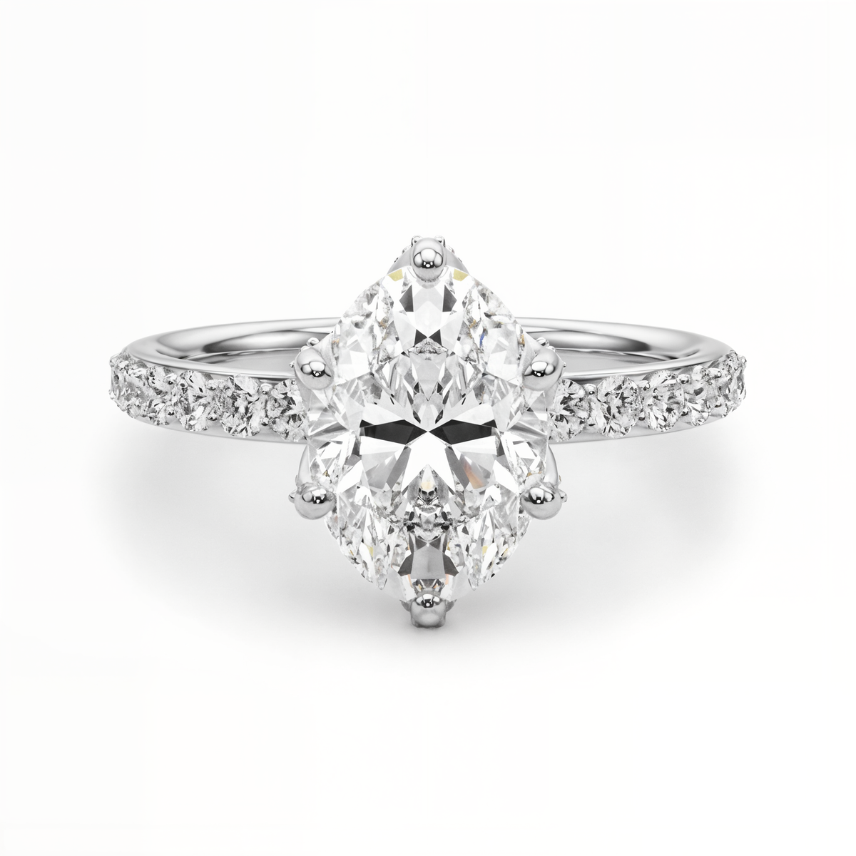 white gold, platinum | shape: oval