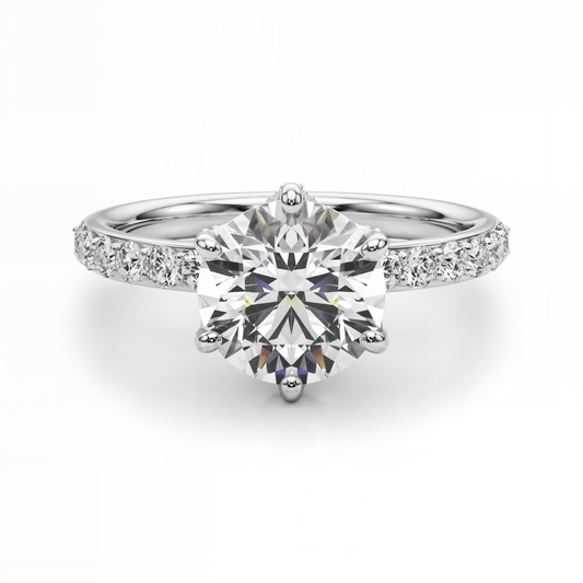 white gold, platinum | shape: round