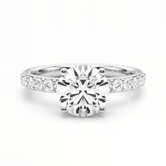 white gold, platinum | shape: round