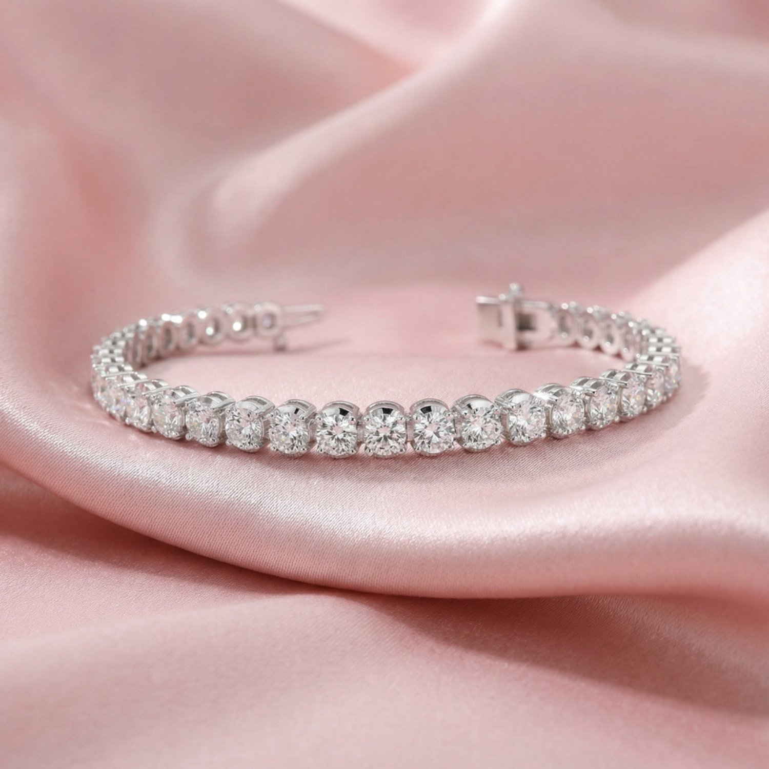 Classic Four-Prong Lab Grown Diamond Tennis Bracelet