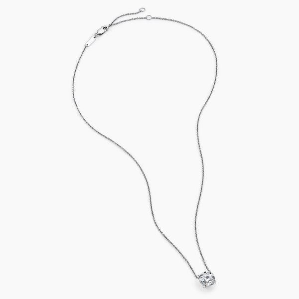 0.50 Carat Round Lab Grown Diamond Solitaire Necklace in 14K White Gold – D VVS2 Clarity