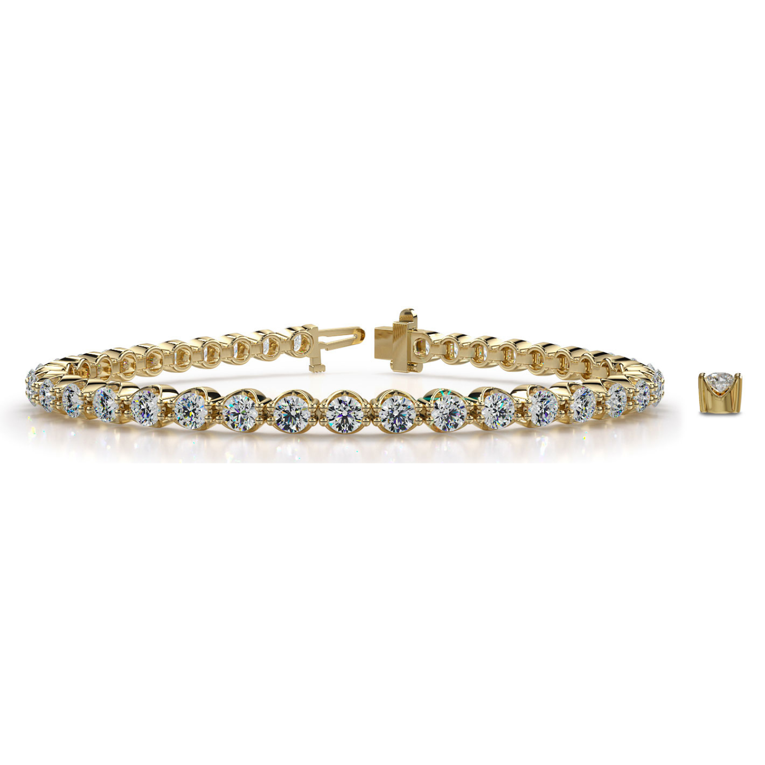 U-Shaped Lab Grown Diamond Tennis Bracelet