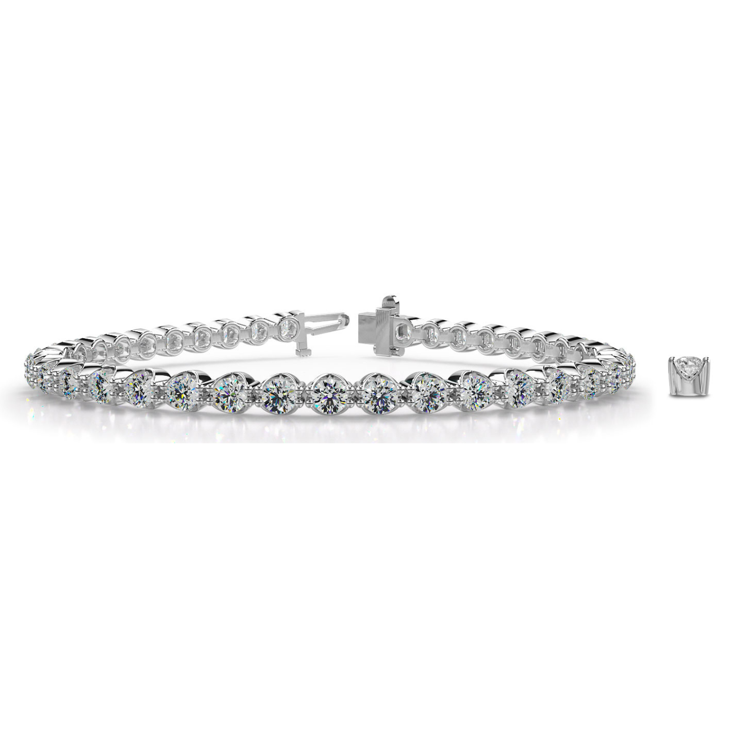 U-Shaped Lab Grown Diamond Tennis Bracelet
